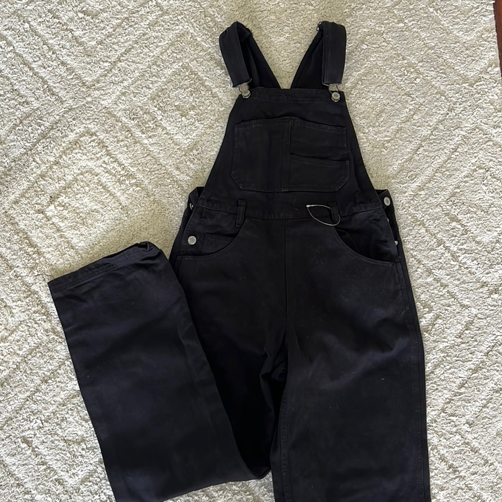 brandy melville black jean overalls
